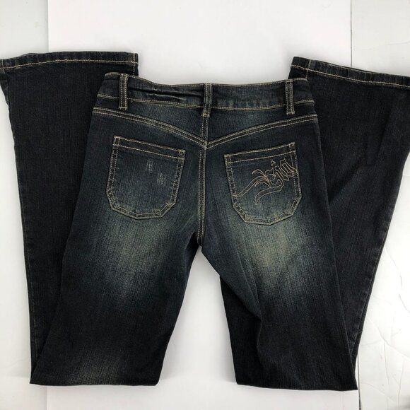 I.AM.GIA Blue Acid Wash Bootcut Jeans | Low Rise XXS - Picture 5 of 6